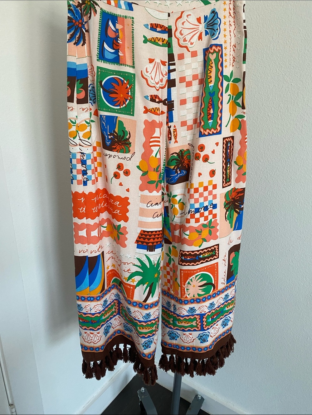 Boho Patchwork Print Maxi pants in Multi